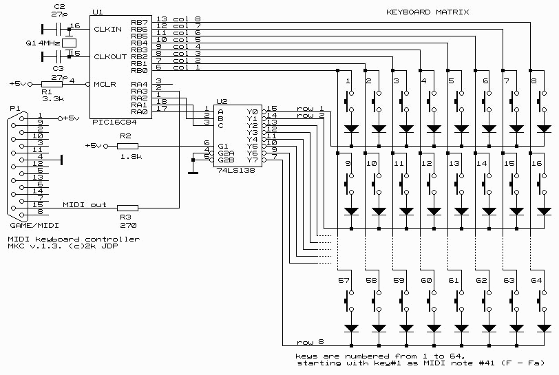 Pc Keyboard Wiring Schematic